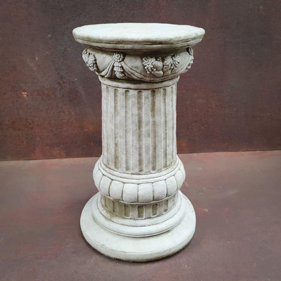 Small Regency Plinth Fruit Detail Statuary Pedestal