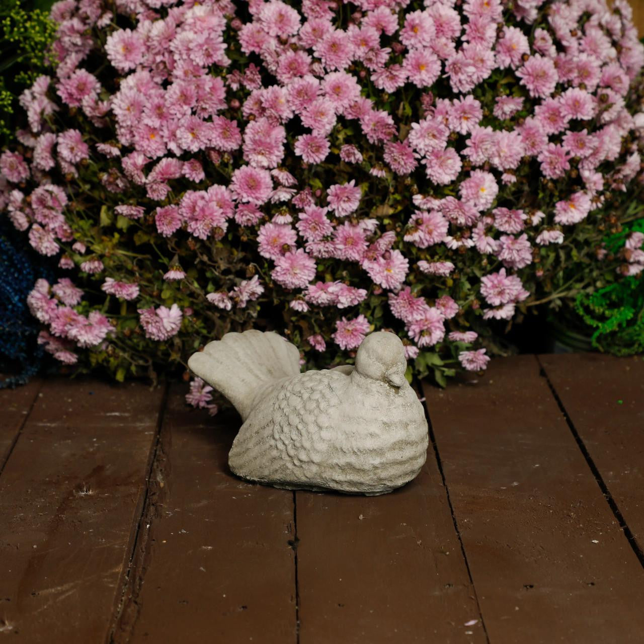 Adorable and Charming Stone Cast Dove Ornament Pigeon Statue
