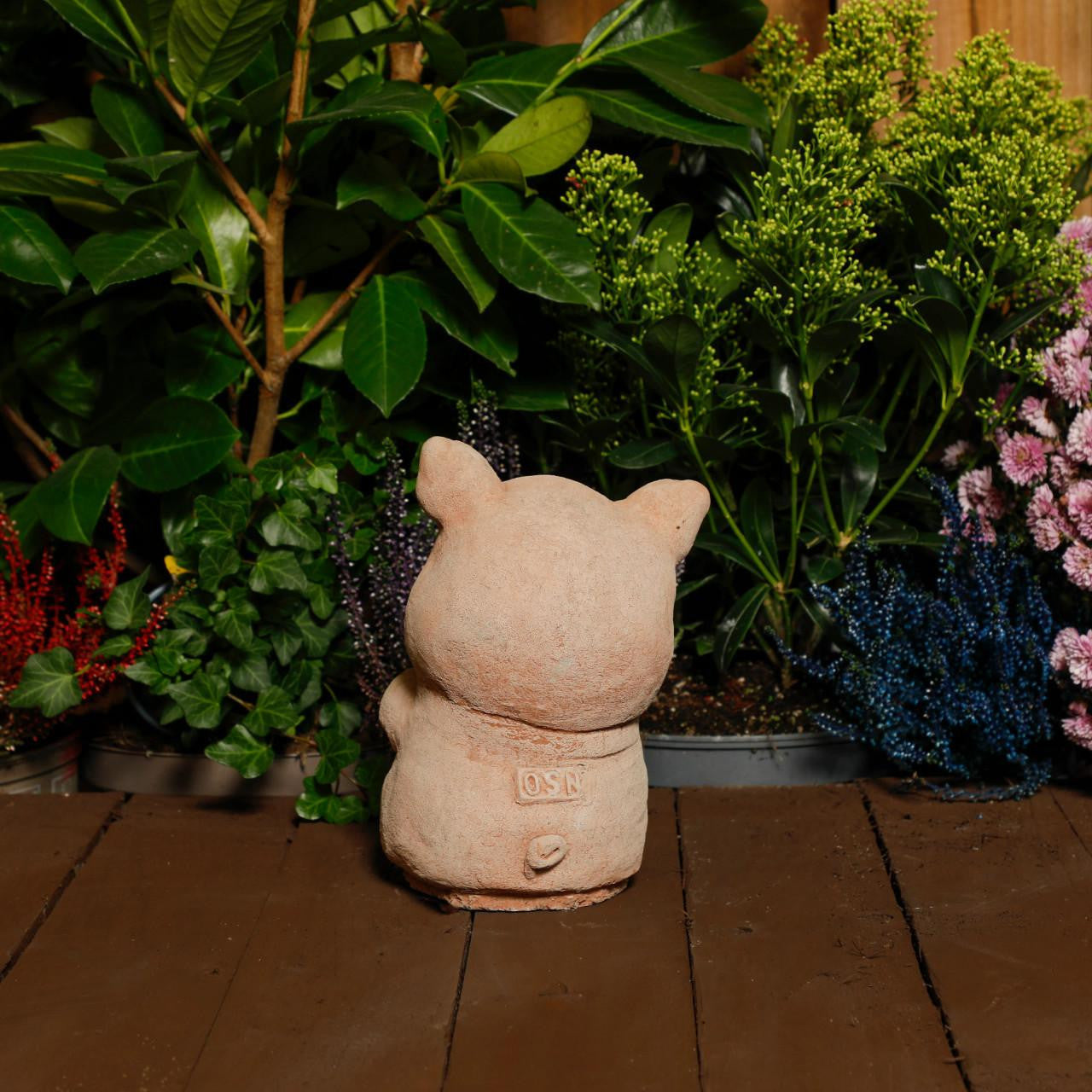 Adorable Small Cast Stone Cute Pig Garden Statue
