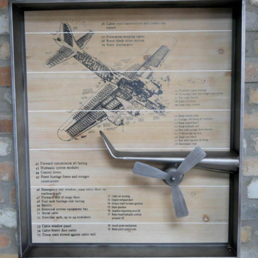 Aeroplane Clock Wall Decoration