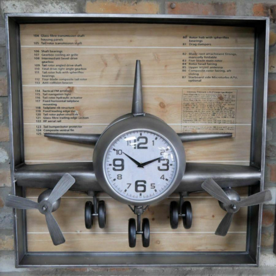 Aeroplane Clock Wall Decoration