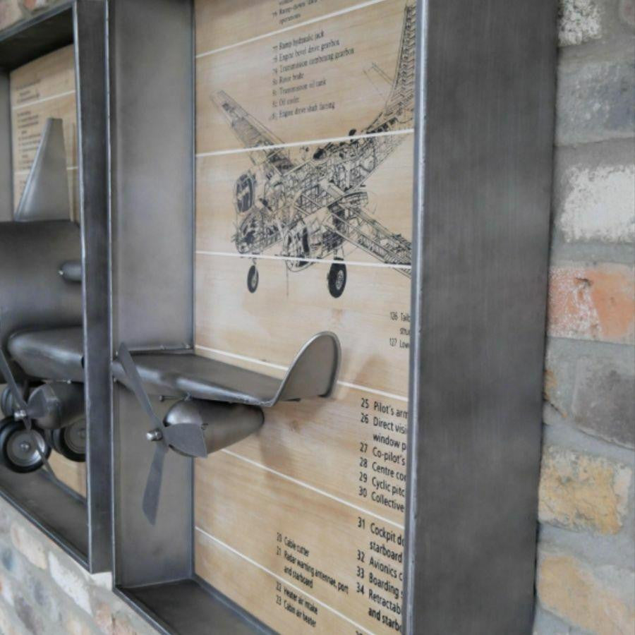 Aeroplane Clock Wall Decoration