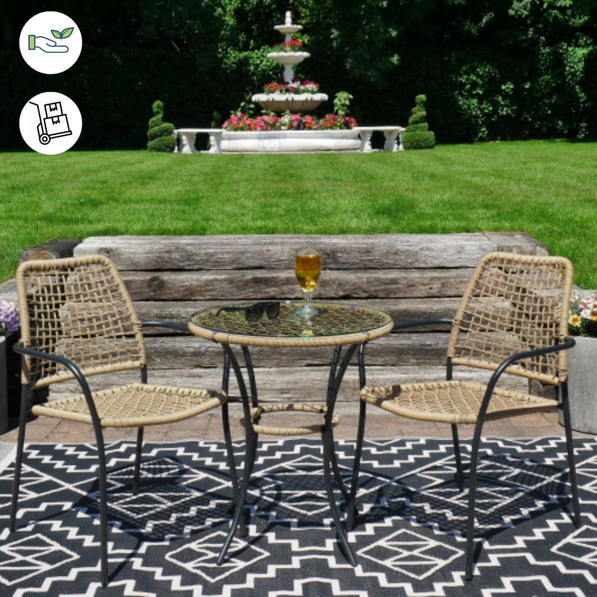 Amalfi Table & Two Chairs