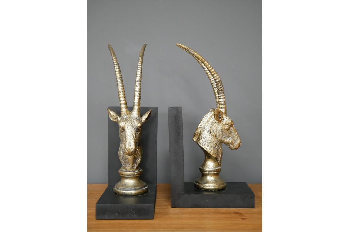 Antelope Bookends Shelf Tide statues