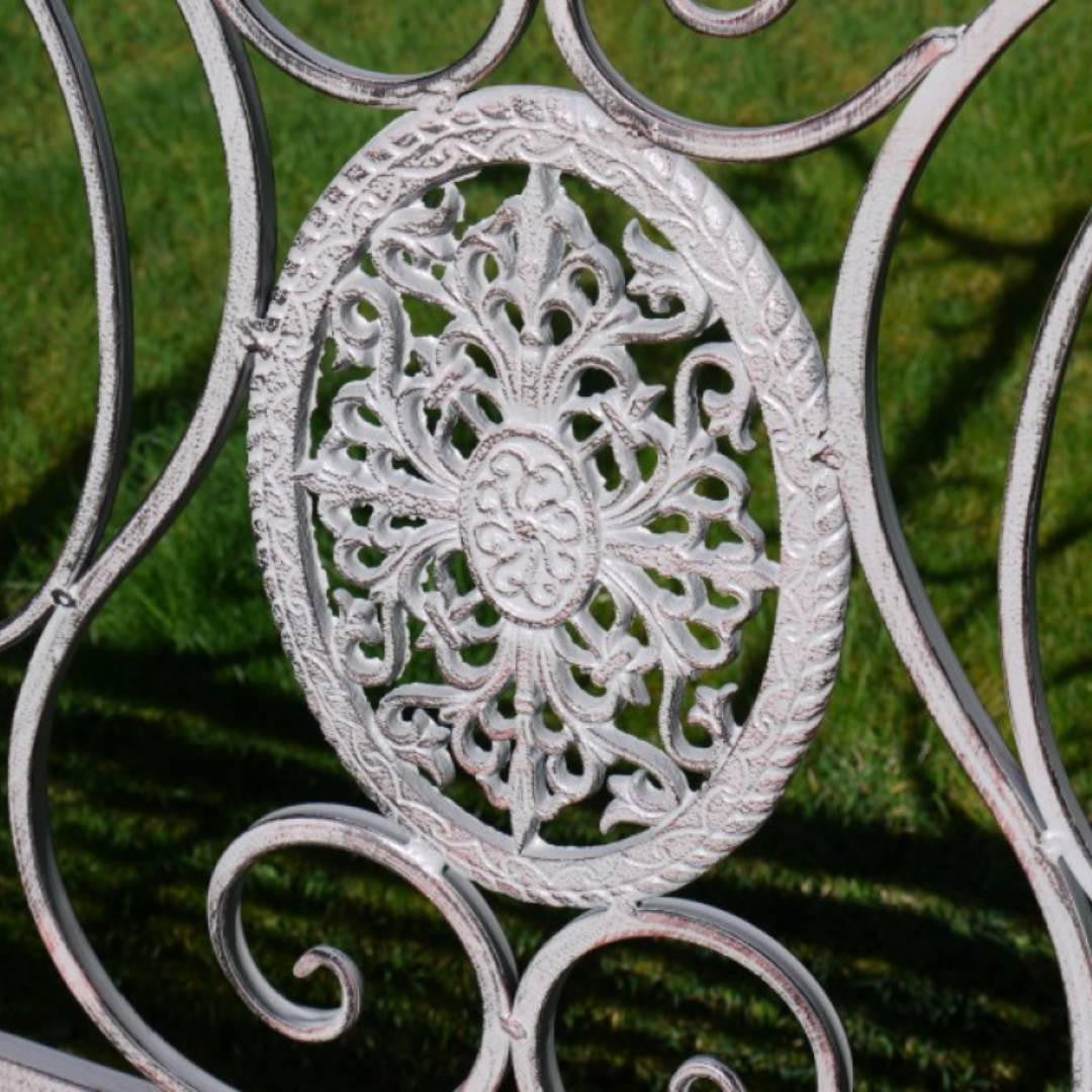 Antique Grey Garden Bench