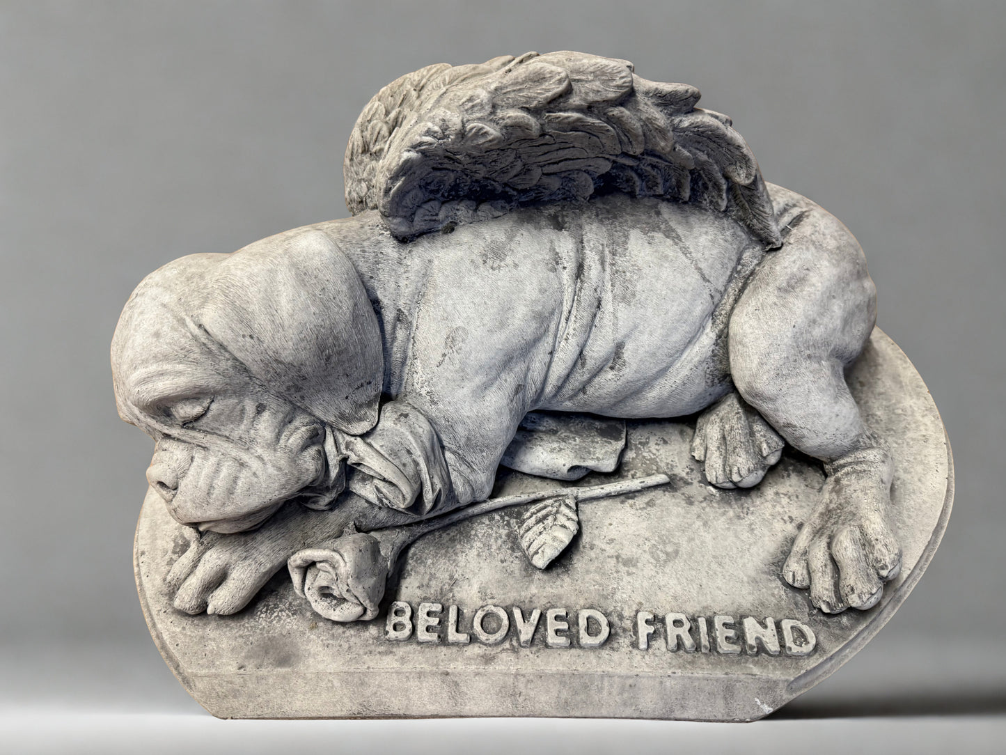 Large Dog Stone Pet Memorial Garden Ornament