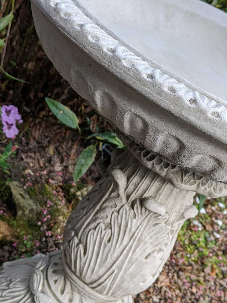 Beautifully designed Ornate Stone Birdbath