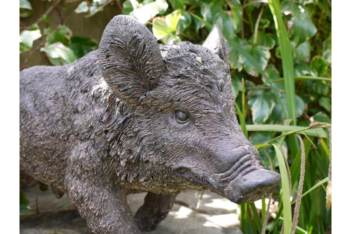 Black Pig Outdoor Ornament