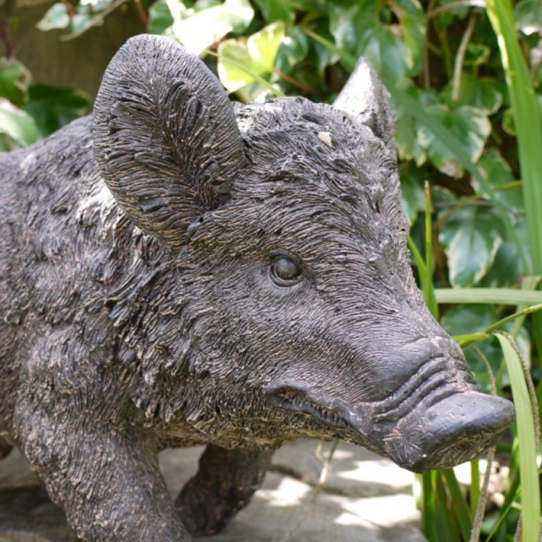 Black Pig Outdoor Ornament