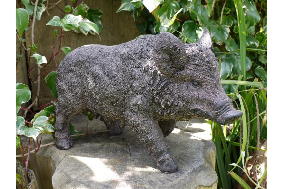 Black Pig Outdoor Ornament