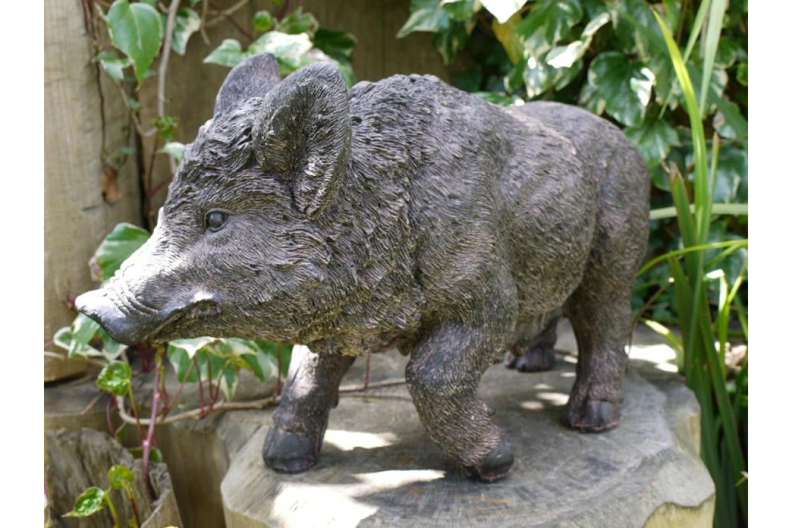 Black Pig Outdoor Ornament