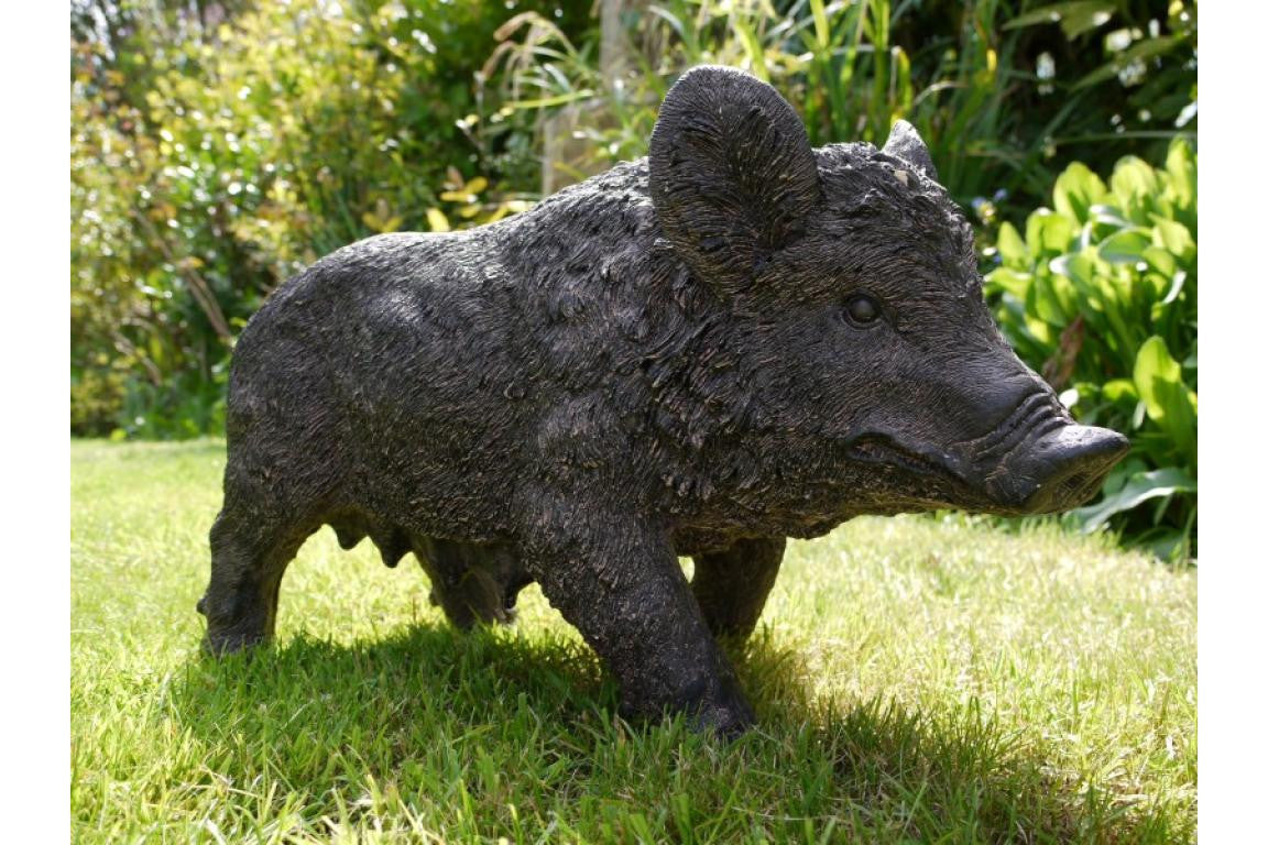Black Pig Outdoor Ornament