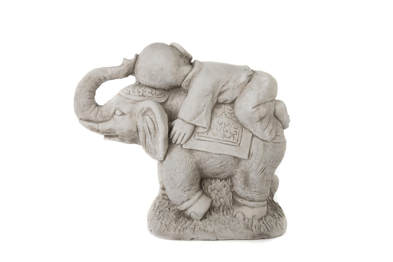 Boy Buddha on Elephant Garden Ornament
