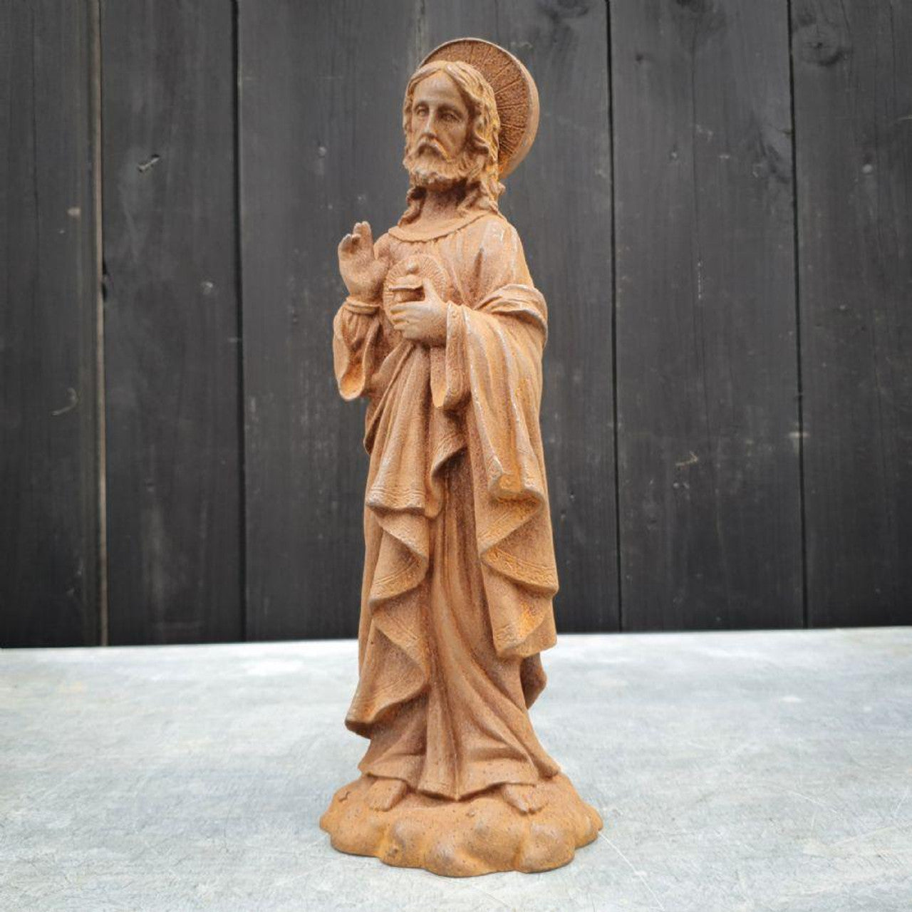 Cast Iron Jesus Garden Ornament Home Decor Statue