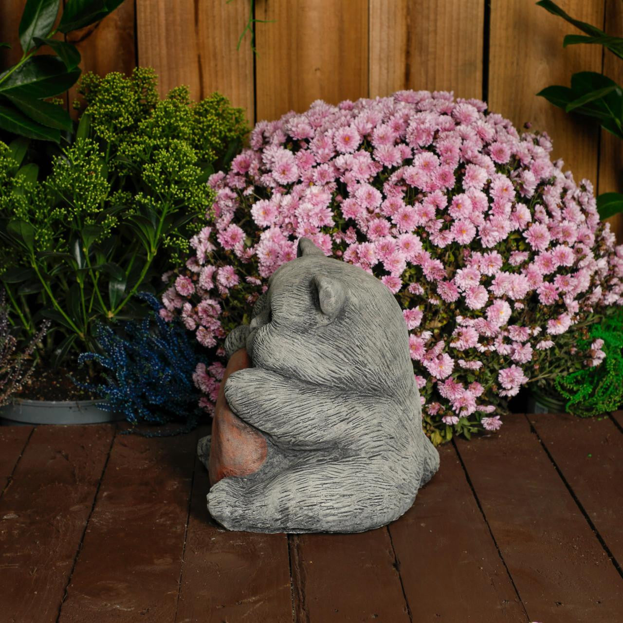 Cat with a Big Heart – Stone Cast Garden Cat Ornament