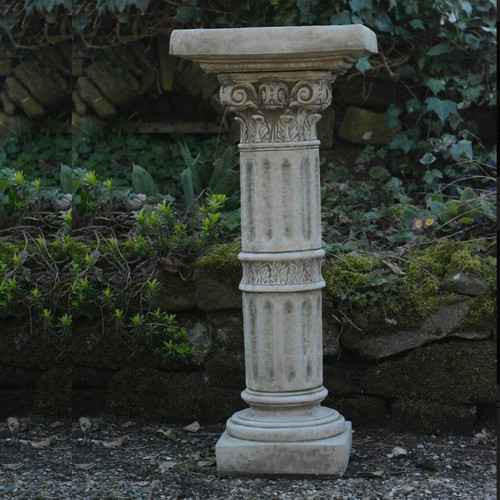 Classic Corinthian Birdbath with Square Top