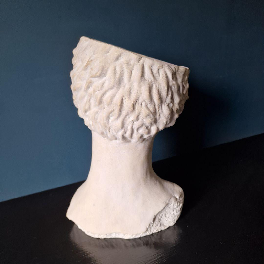 Classic Greek Style Faux Stone Female Bust Planter Home Decor Garden Ornament