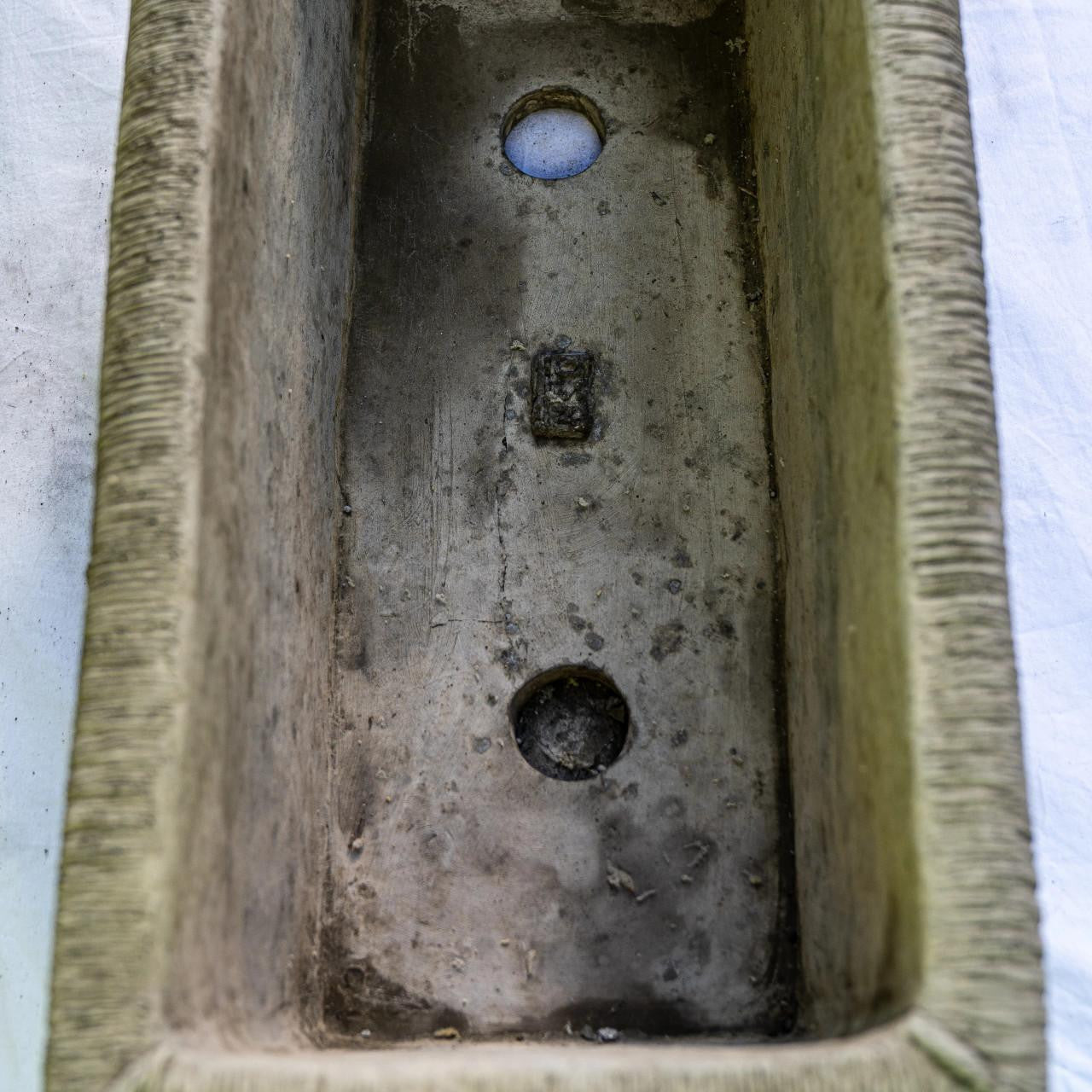 Classic Medium Floral Design Stone Cast Planter Trough