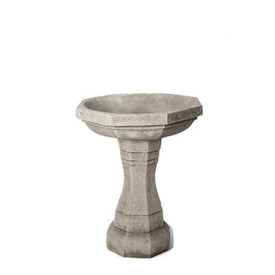 Classic Octagonal Design Garden Birdbath