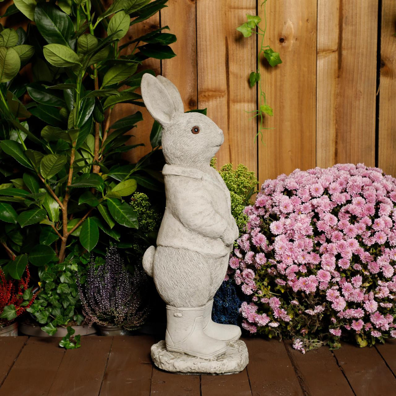 Cute Stone Cast Peter Rabbit Large Garden Sculpture