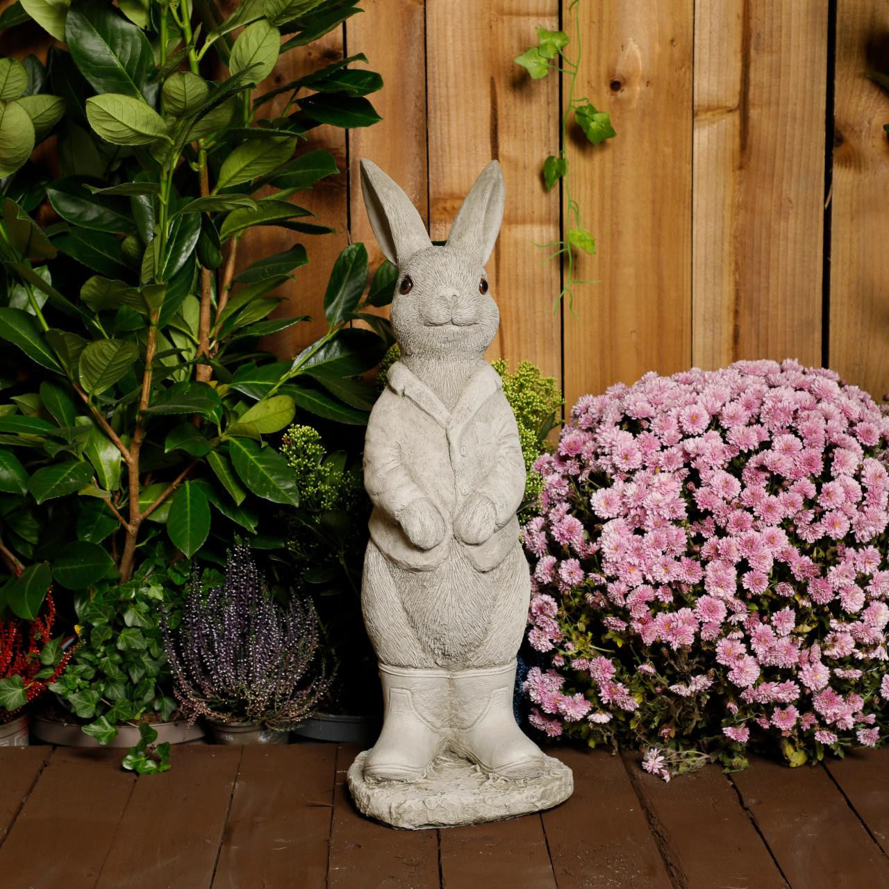 Cute Stone Cast Peter Rabbit Large Garden Sculpture