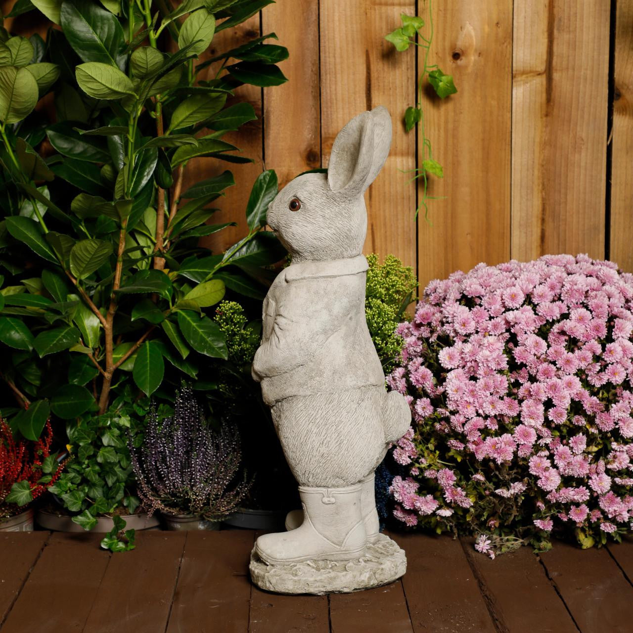 Cute Stone Cast Peter Rabbit Large Garden Sculpture