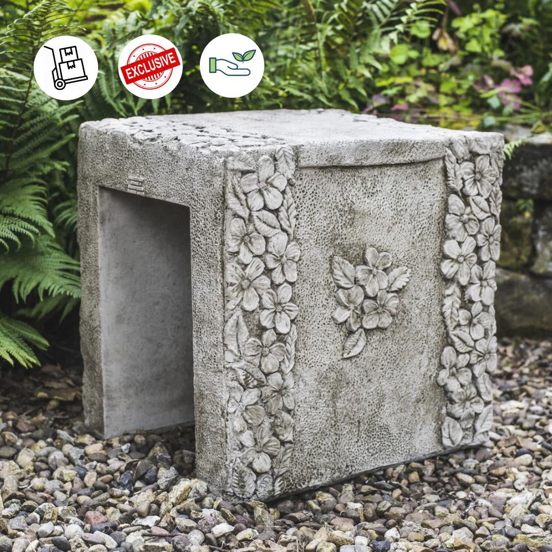 Daisy Design Stone Cast Garden Stool Seat