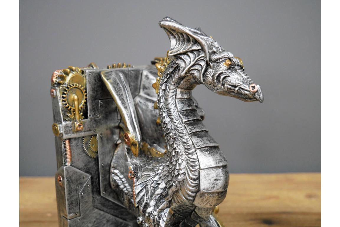 Dragon Bookends in Steam punk Style