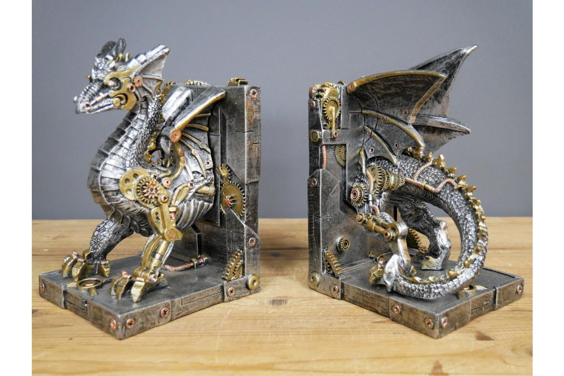 Dragon Bookends in Steam punk Style