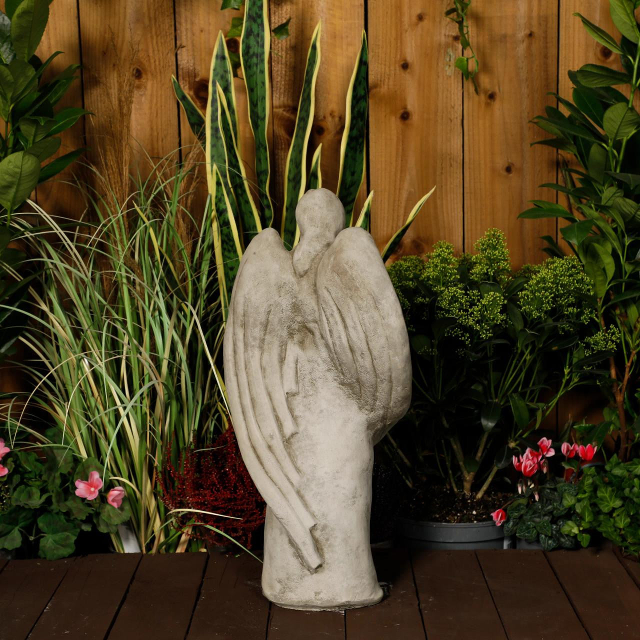 Graceful Guardian Cast Stone Angel Statue