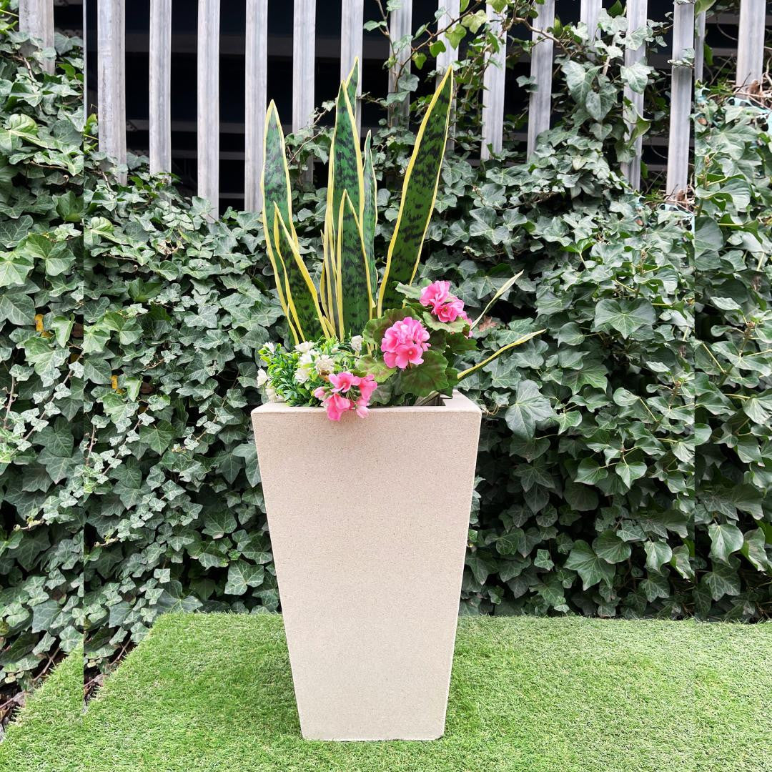 Extra Large Sandstone Classic Square Greek Style Planter Vase