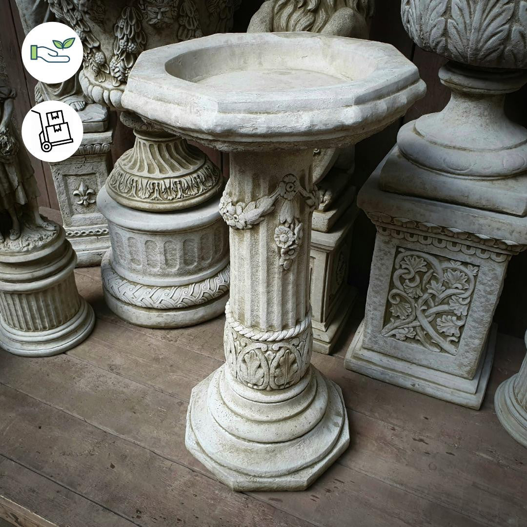 Georgian style Large Elegant Birdbath