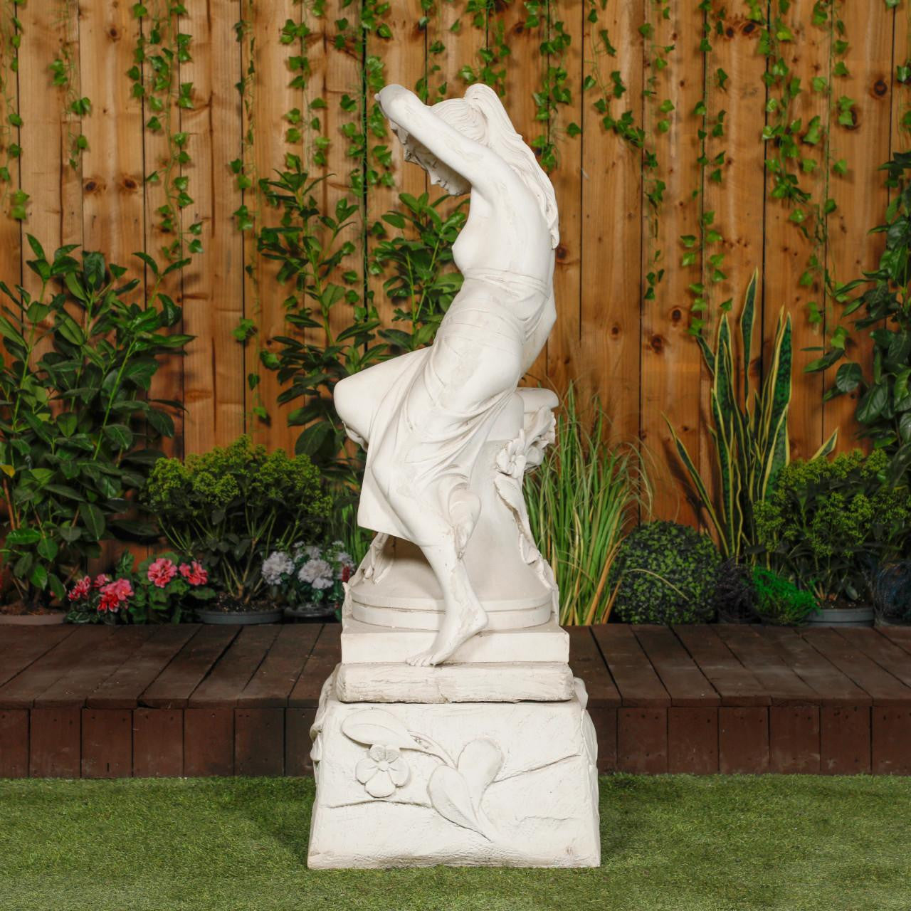 Giant Greek Bathing Lady With Flowers (NO PLINTHS)