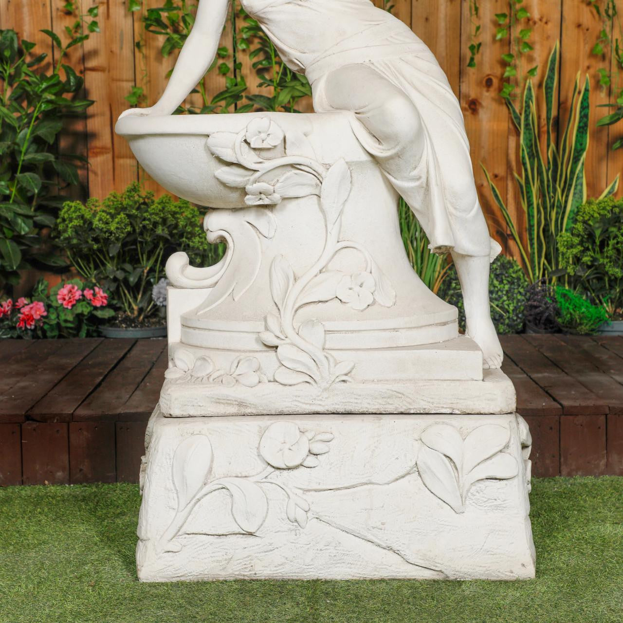 Giant Greek Bathing Lady With Flowers (NO PLINTHS)