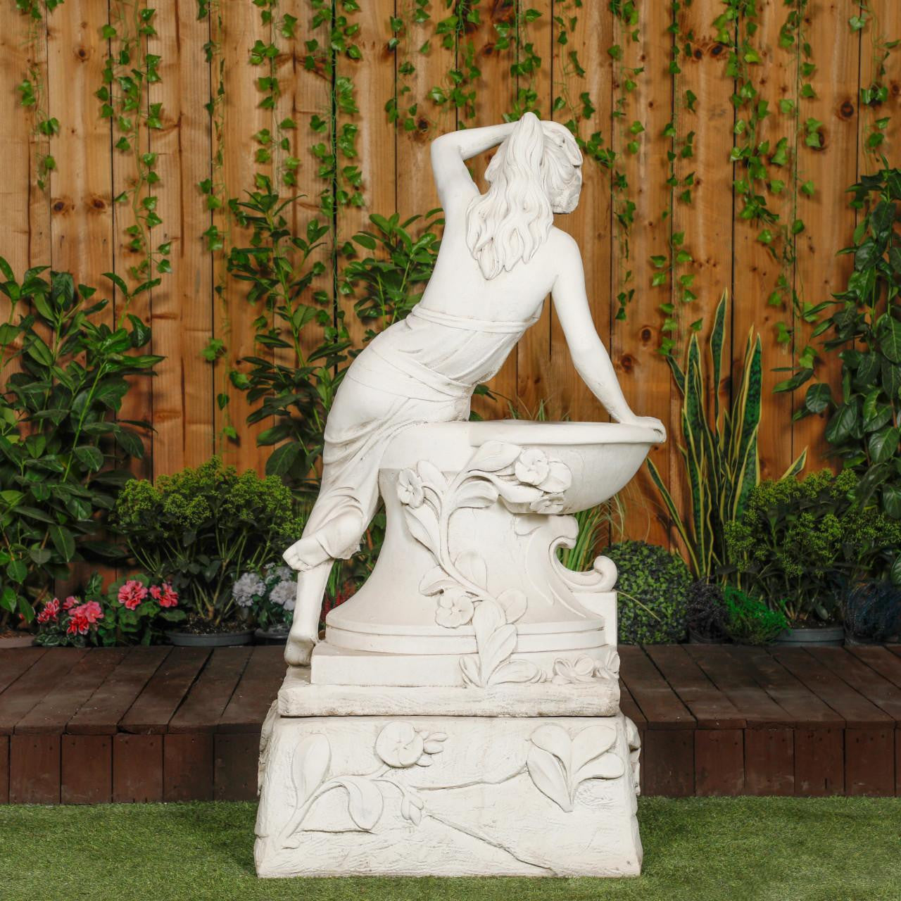 Giant Greek Bathing Lady With Flowers (NO PLINTHS)