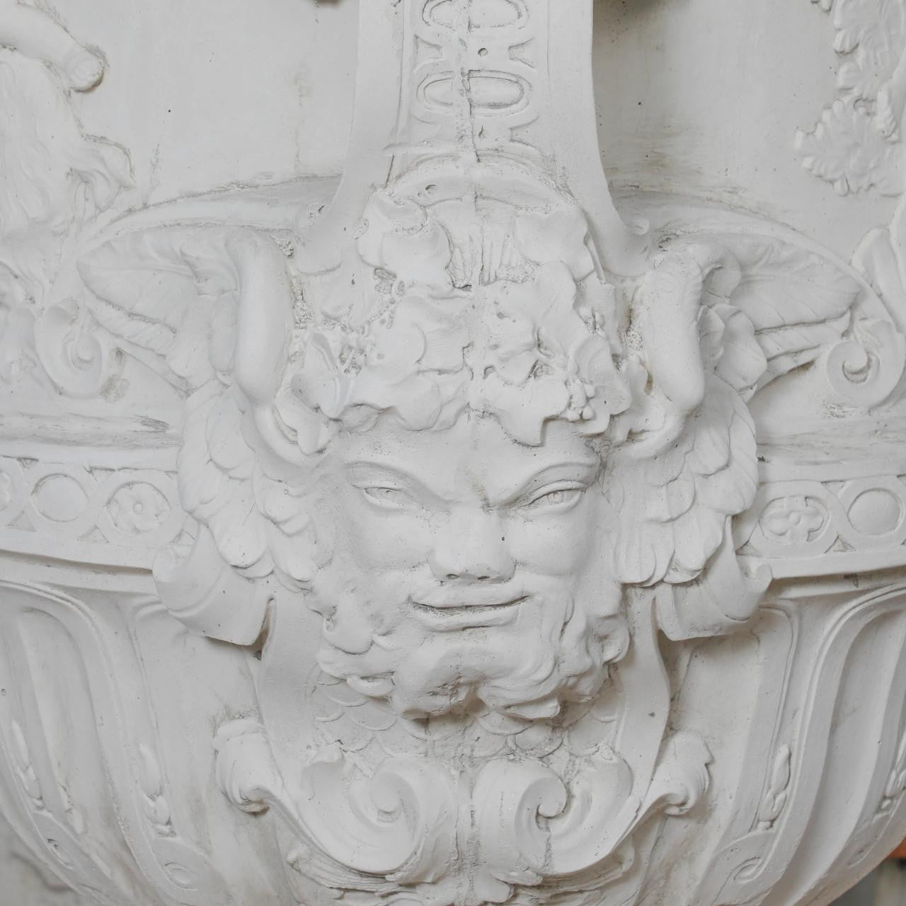 Giant Greek design Stone cast Vase with Column