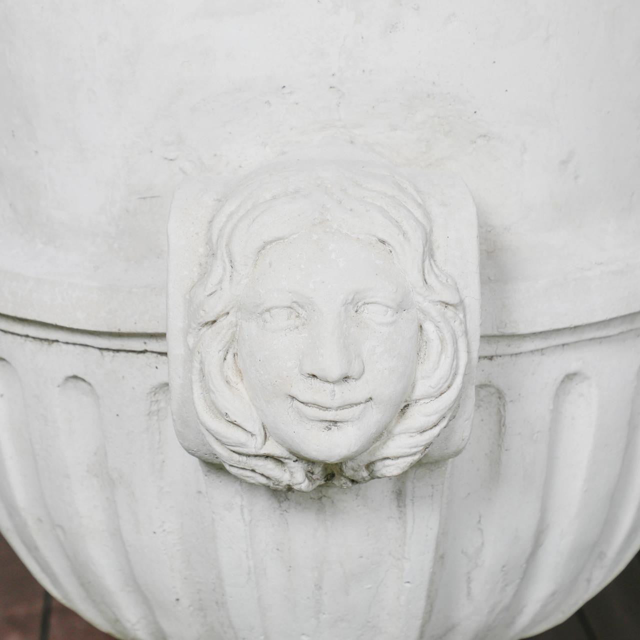 Giant White Floral Design Vase