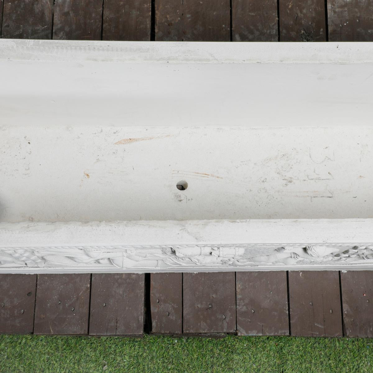 Gladiator Design White Stone Planter Trough