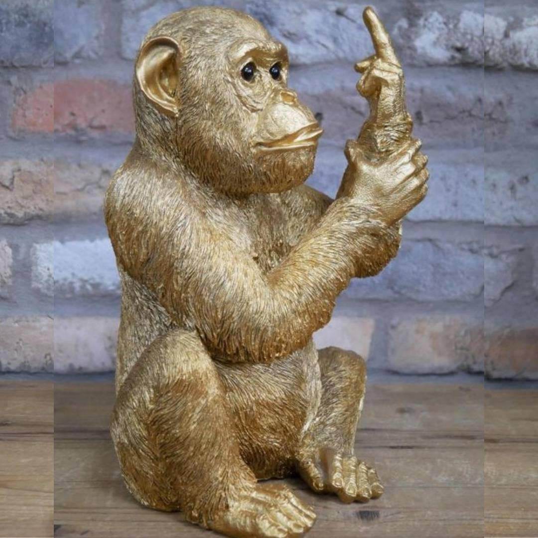 Golden quirky Monkey Figurine