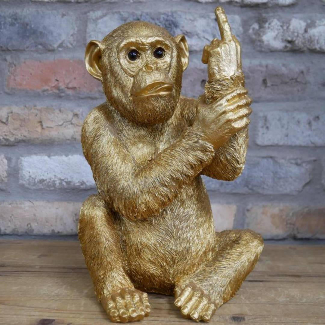 Golden quirky Monkey Figurine