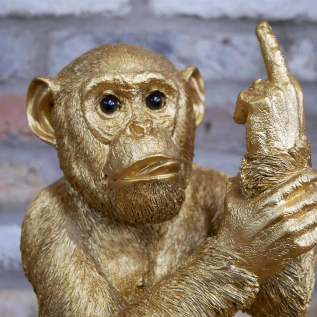 Golden quirky Monkey Figurine