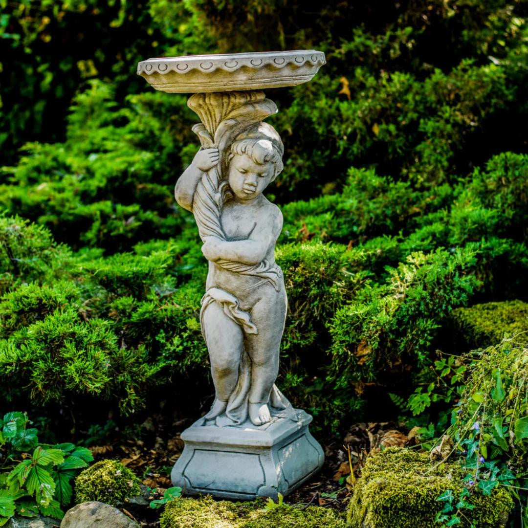 Gothic Design Stone Birdbath