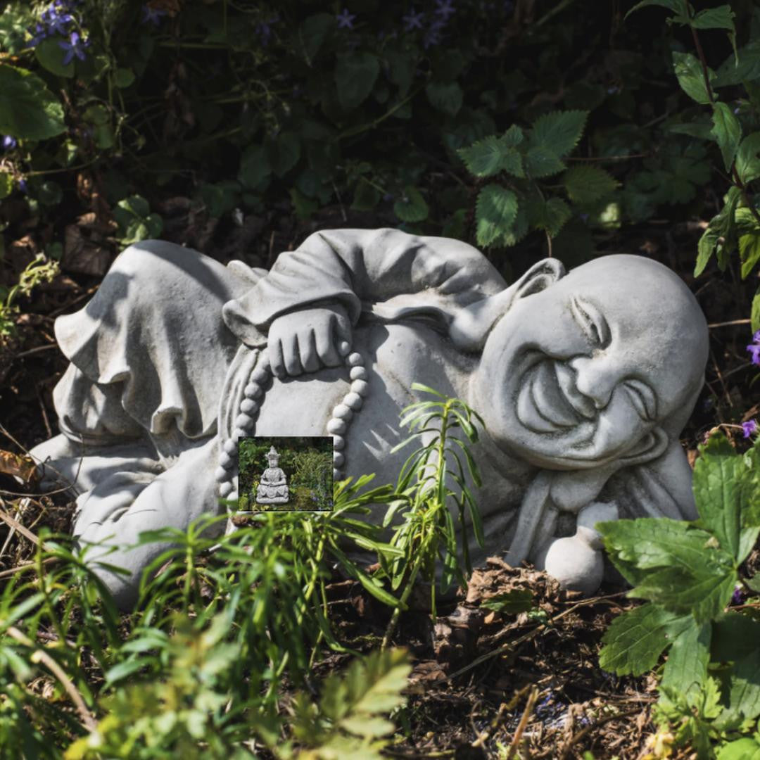Happy Laying Buddha Sculpture