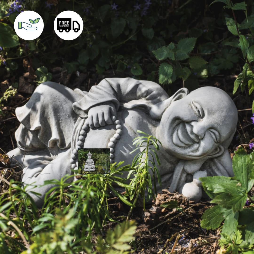 Happy Laying Buddha Sculpture