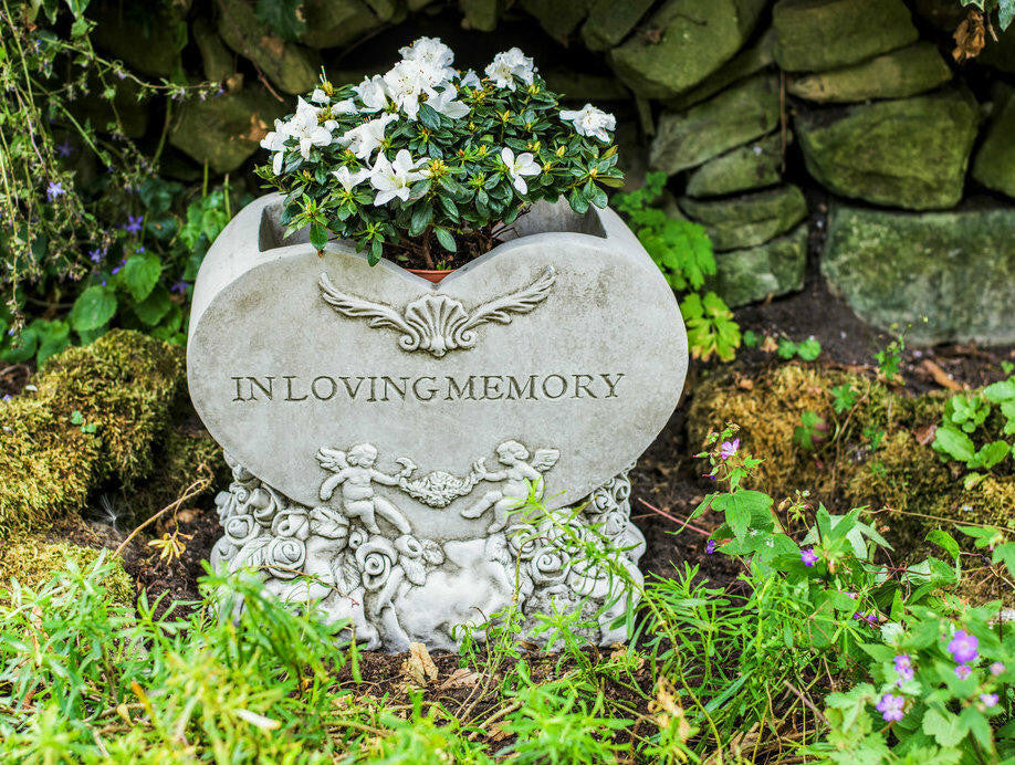 Heart shaped Garden Planter Memorial