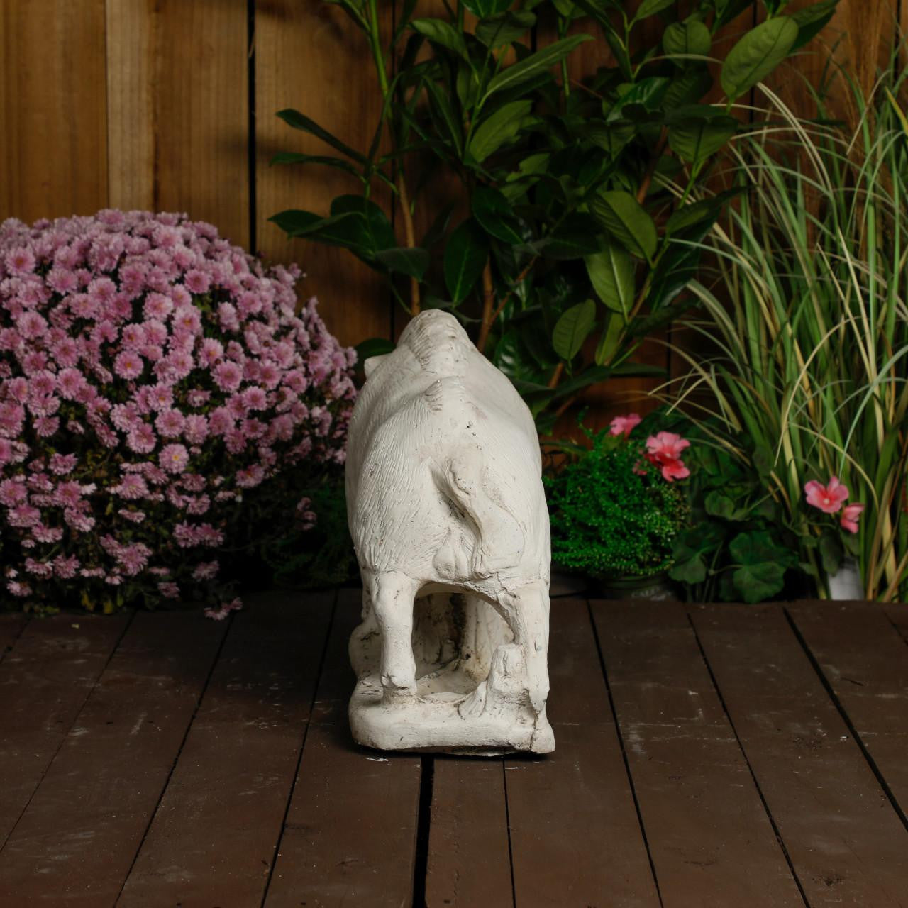 Heavy Stone Cast Wild Boar Statue