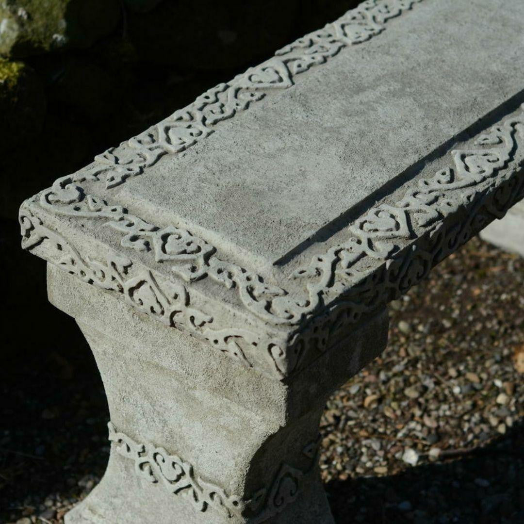 Kazakh Design Stone Cast Garden Bench