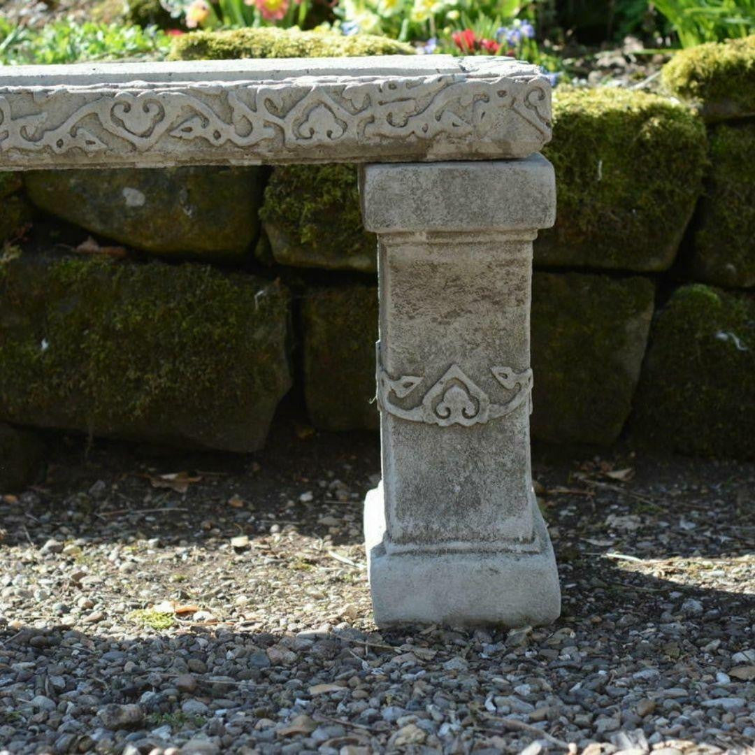 Kazakh Design Stone Cast Garden Bench