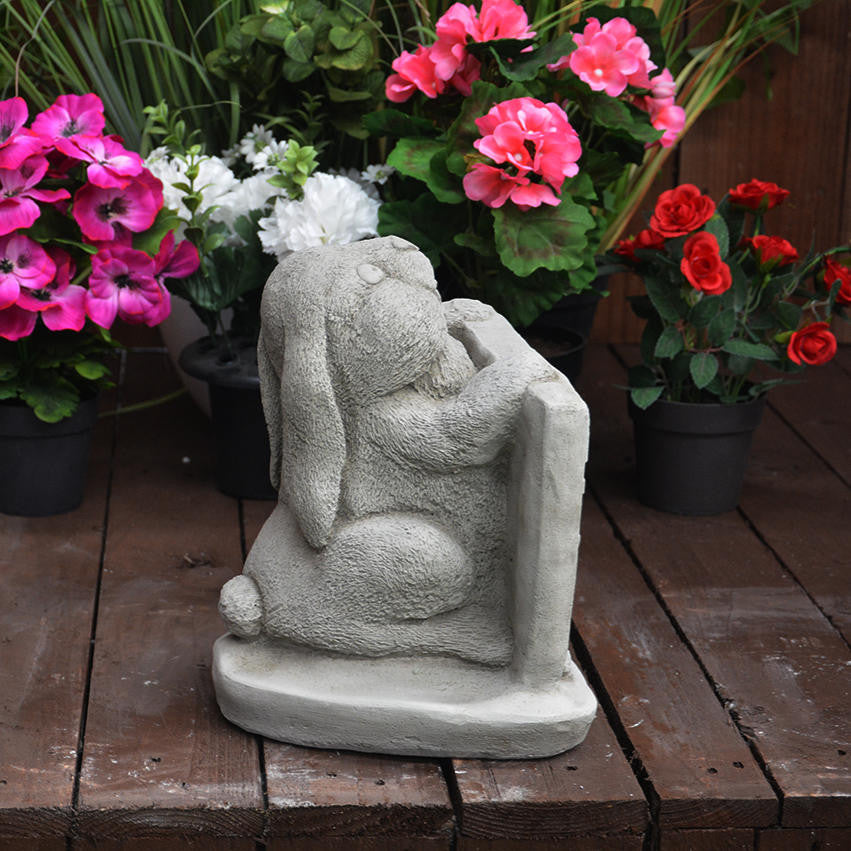 Keep off the Grass Bunny Garden Ornament