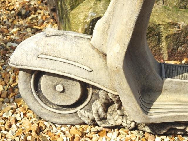 Lambretta Vespa style Stone Scooter Planter
